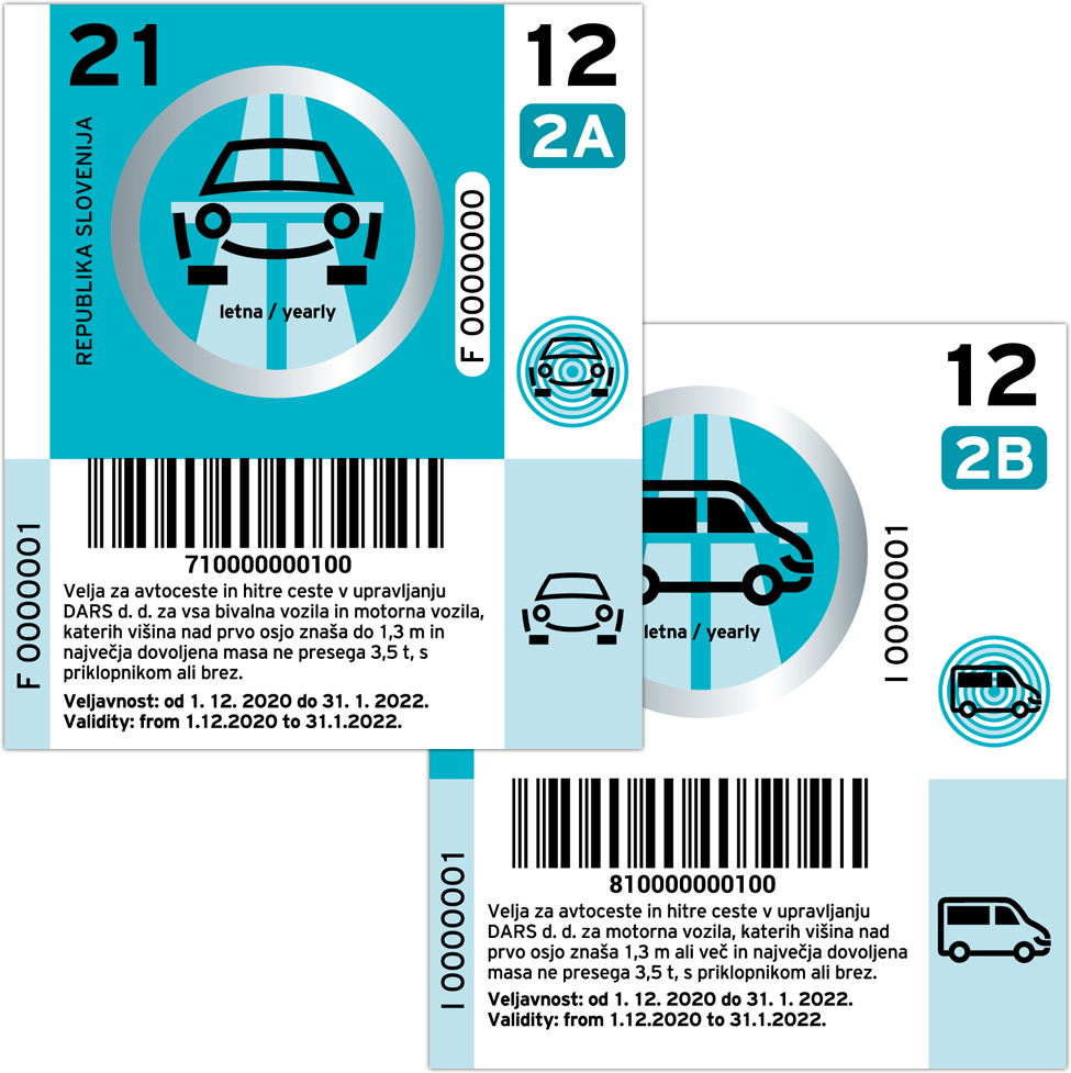 Slowenien Vignette PKW - 1 Jahr