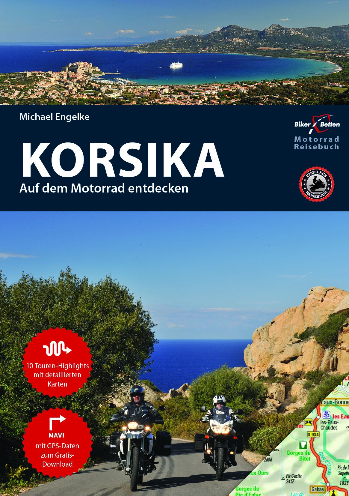 Motorrad Reiseführer Korsika Werbung, Land, Erwachsener, Mann, Person