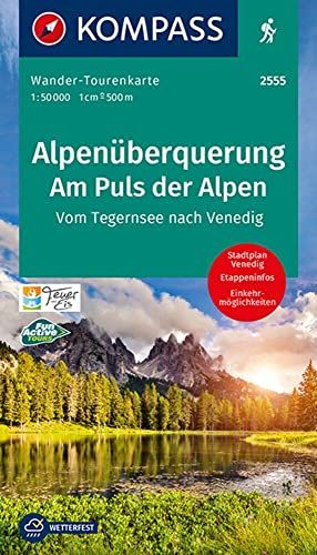 Wanderkarte, Alpen, See, Berglandschaft, Tagesziel