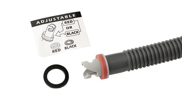 flexibler Schlauch, verstellbar, Dichtung, schwarzer Ring, Verbinder