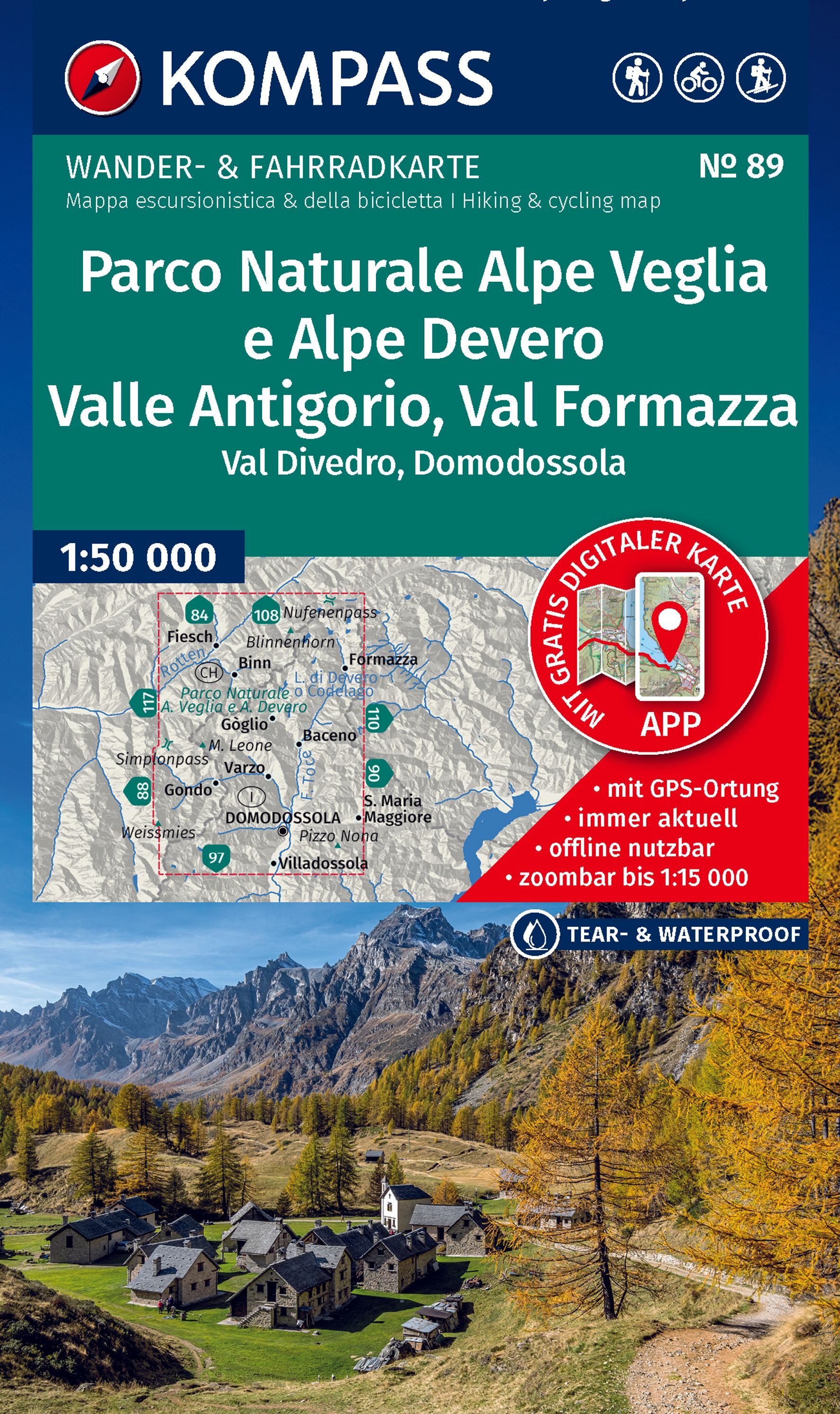 Wanderkarte, Hiking map, Parc Naturale, Val d"ivero, Alpe Verglia