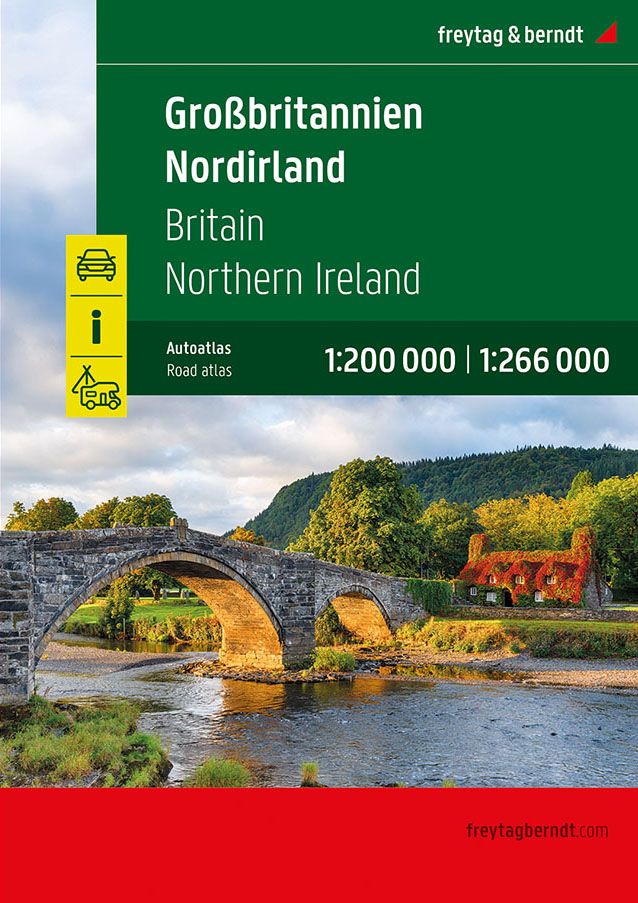 Großbritannien - Nordirland, Autoatlas, f&b Bogen, Draußen, Szenerie, Kanal, Werbung