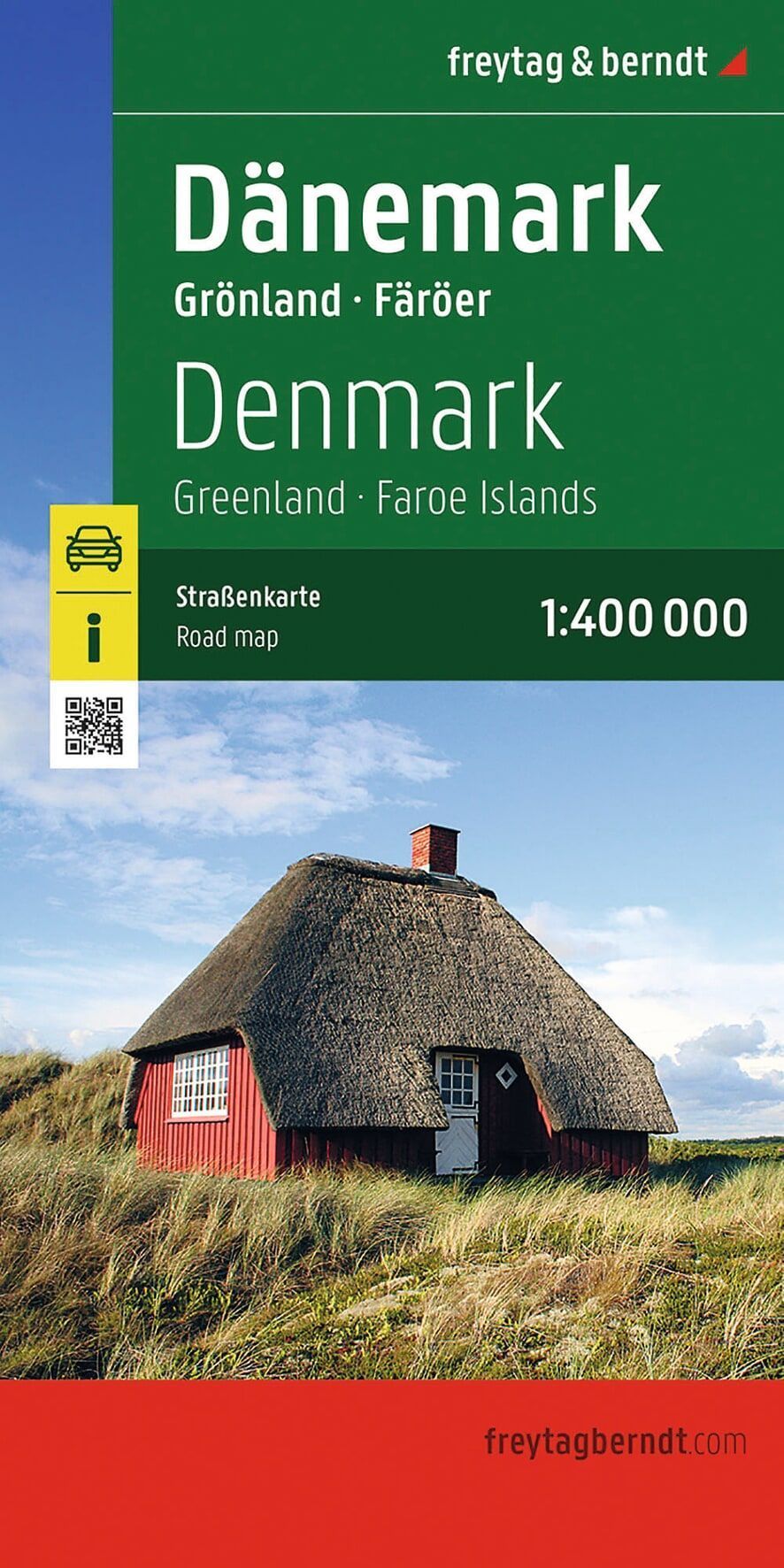 Reiseführer, Karte, Straßenkarte, Dänemark, Rotes Haus