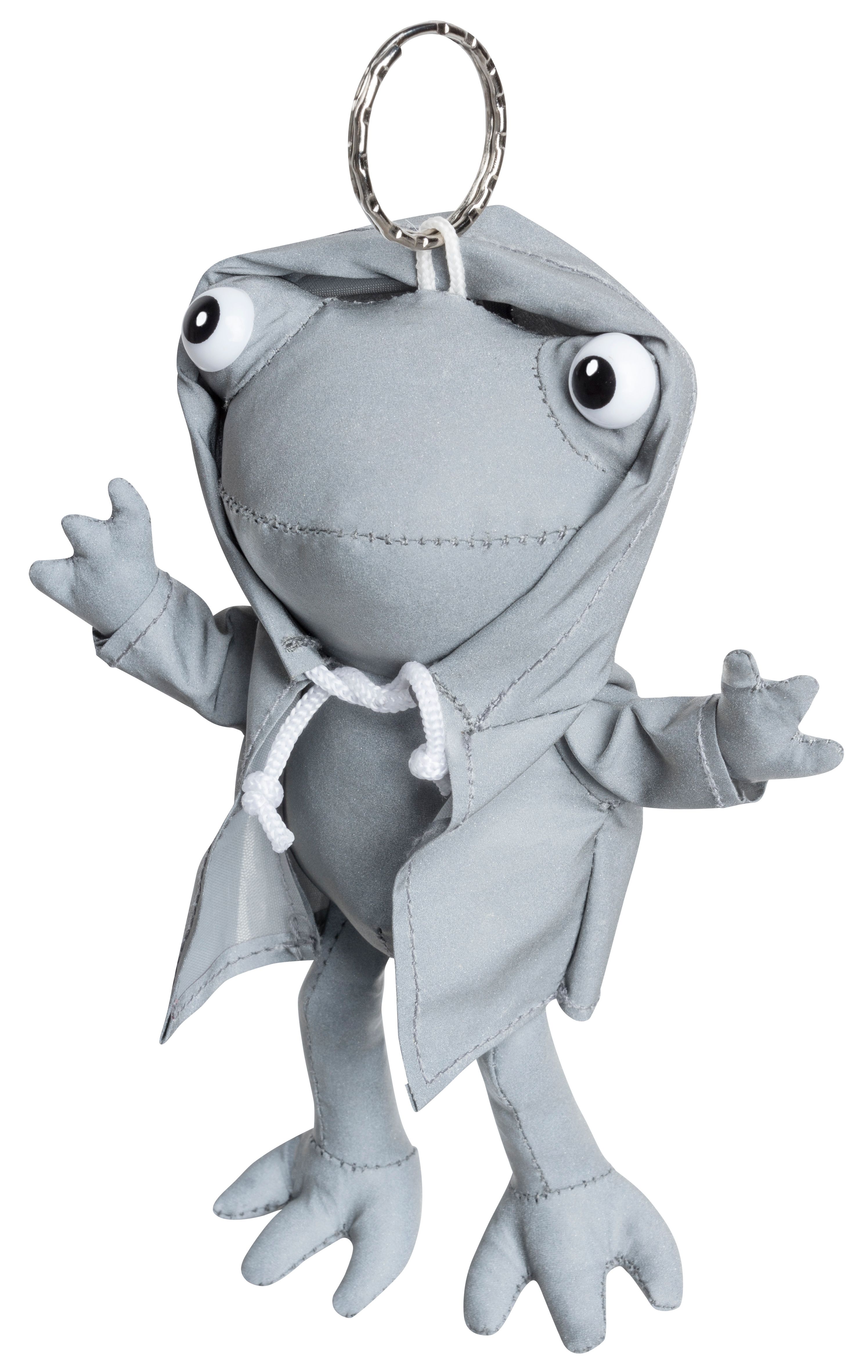  Frosch-Plüschtier, Schlüsselanhänger, graue Hoodie, Weiches Spielzeug, Augen
