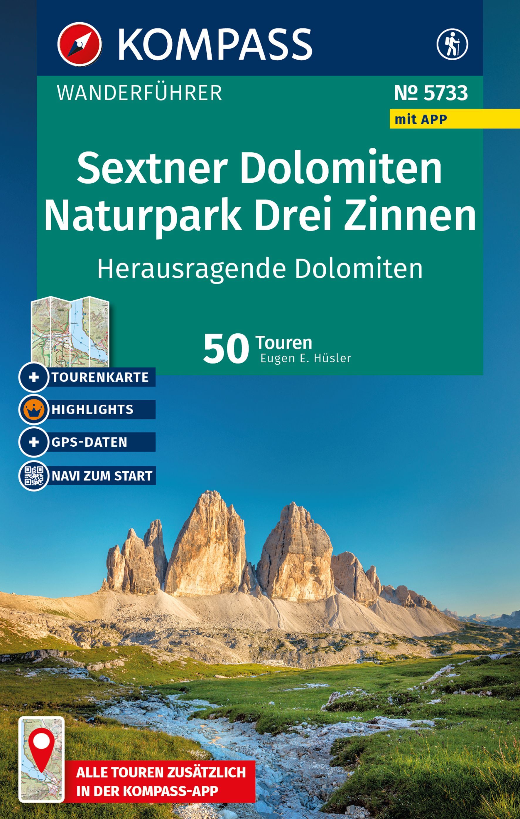 KOMPASS Wanderführer Sextner Dolomiten Werbung, Plakat, Draußen, Natur, Gipfel