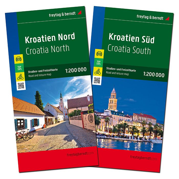 Kroatien, Straßenkarten-Set 1:200.000, f&b Werbung, Plakat, Architektur, Gebäude, Veröffentlichung