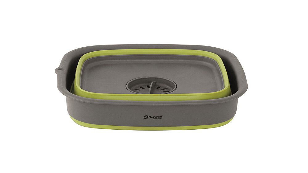 Outwell Waschschüssel, faltbar shadow green. zusammengefaltet