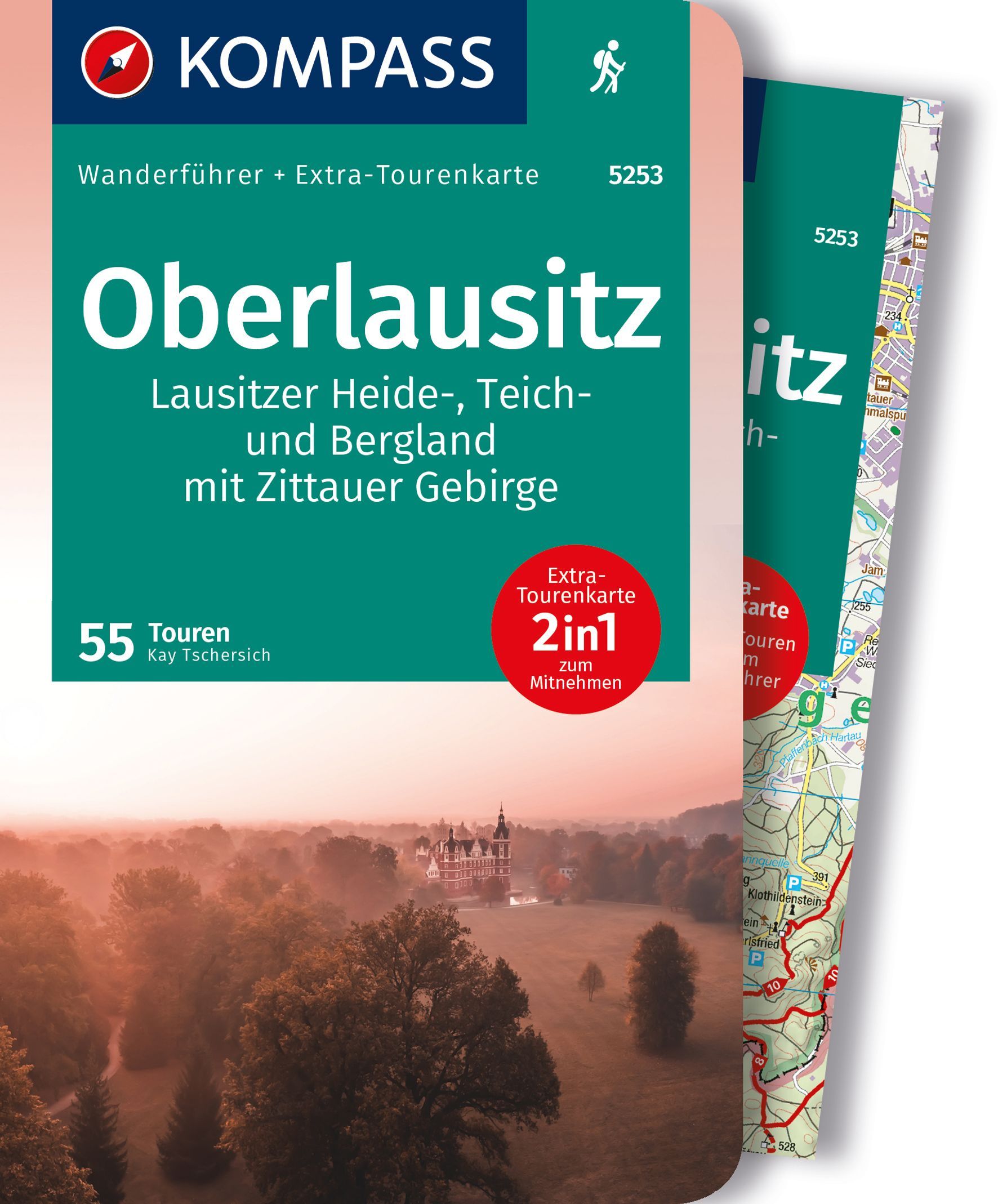 9783991216117 KOMPASS Wanderführer Oberlausitz, Cover Wald mit großer Lichtung