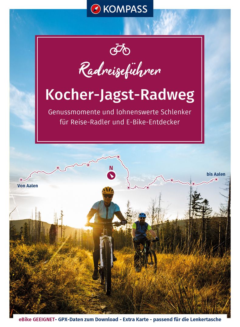 9783991213307 Cover Kompass RadReiseführer Kocher-Jagst-Radweg