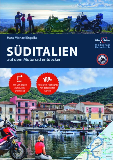 Motorrad Reiseführer Süditalien Uferpromenade, Werbung, Plakat, Person, Frau