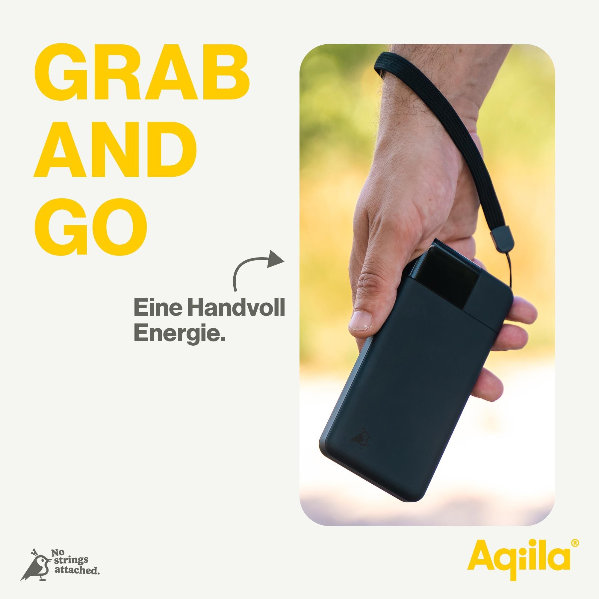 Powerbank, Power bank, Schwarz, Tragelanyard, Handheld