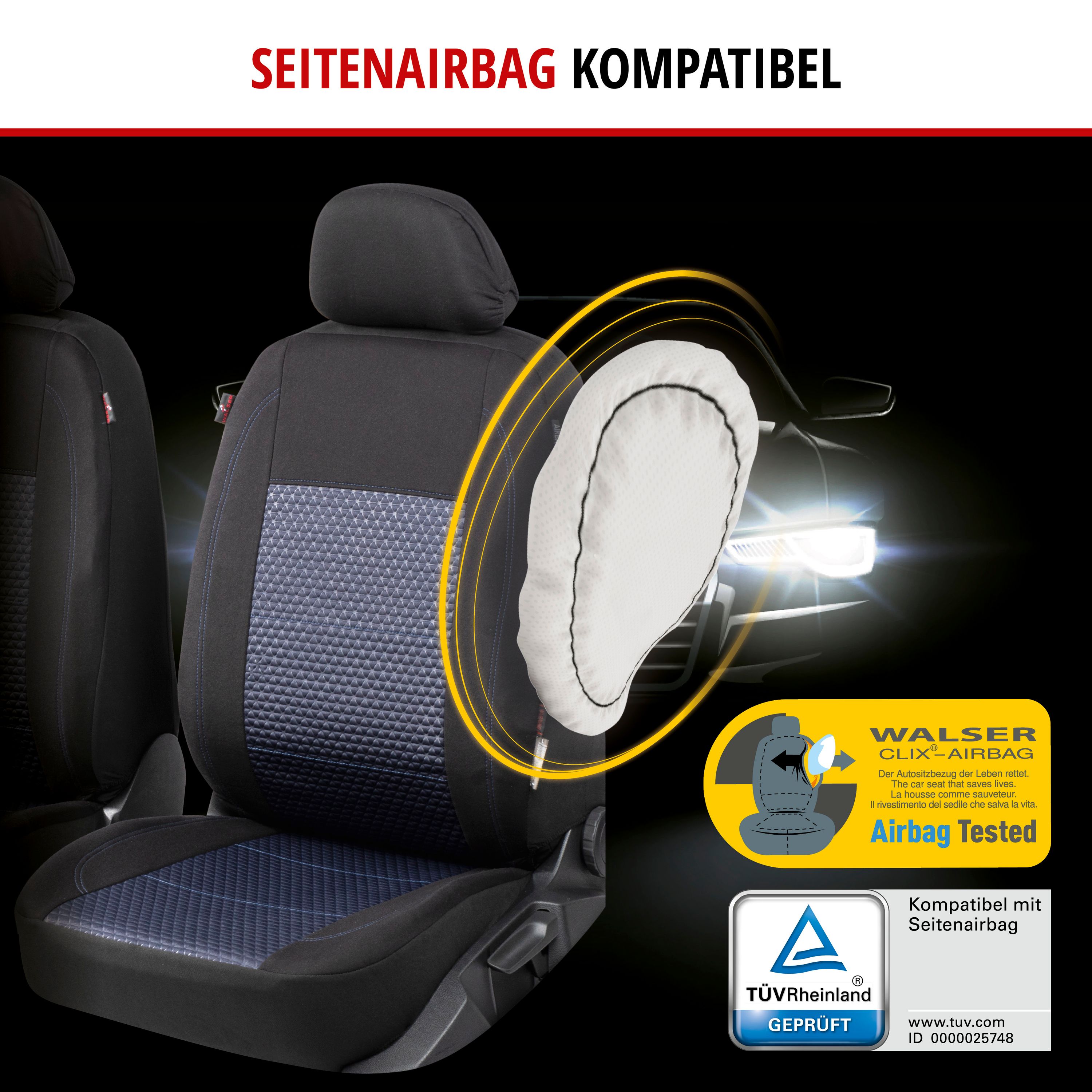 Autositzbezug Avigon  Detailansicht