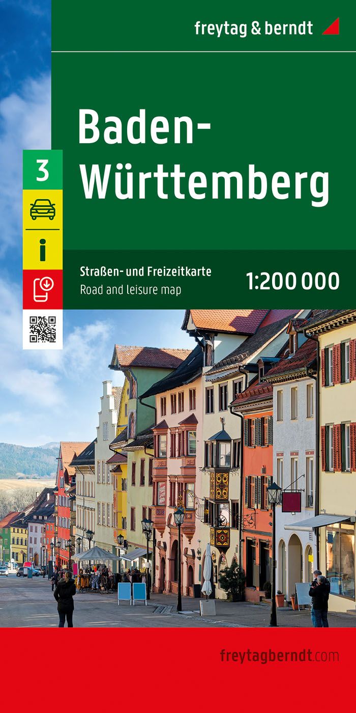 Baden-Württemberg, Straßen- und Freizeitkarte, f&b Werbung, Stadt, Straße, Plakat, Nachbarschaft