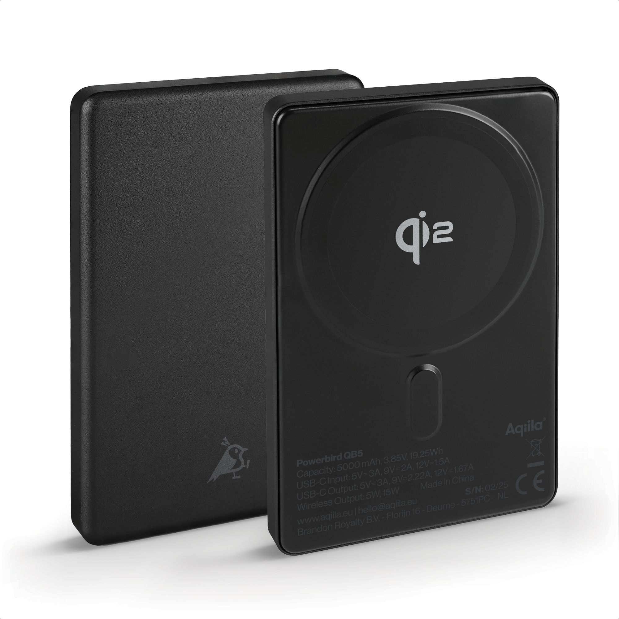 Qi wireless charger, Powerbank, Qi2, schwarz, Ladepad