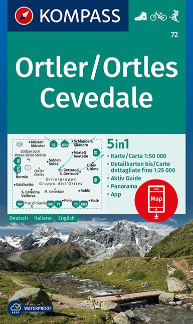 9783991211228 Cover Kompass Wanderkarte Ortler