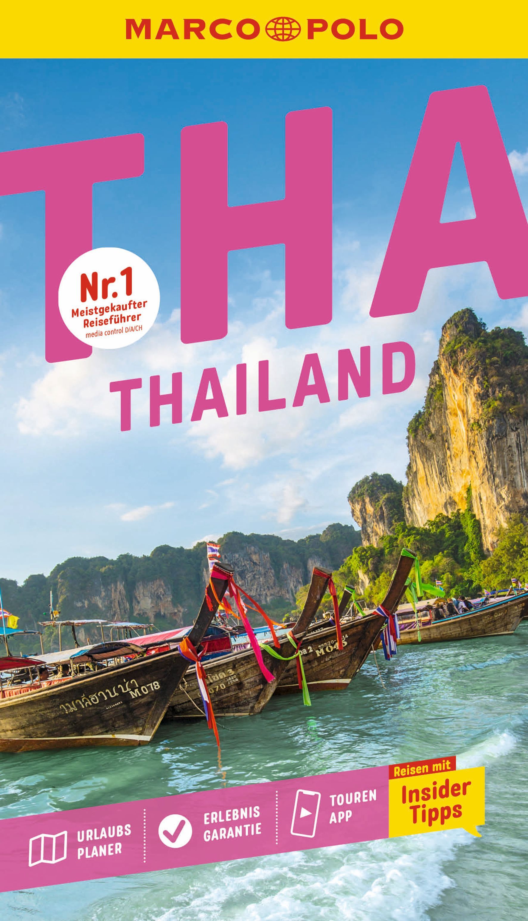 MARCO POLO Reiseführer Thailand Werbung, Plakat, Veröffentlichung, Boot, Buch