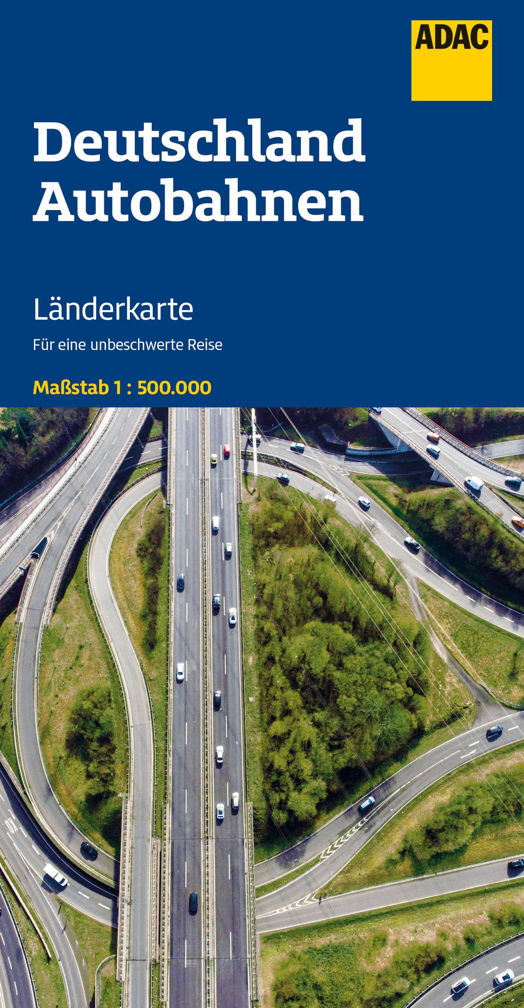 Länderkarte, Autobahnen, Straßenverkehr, Highway, ADAC