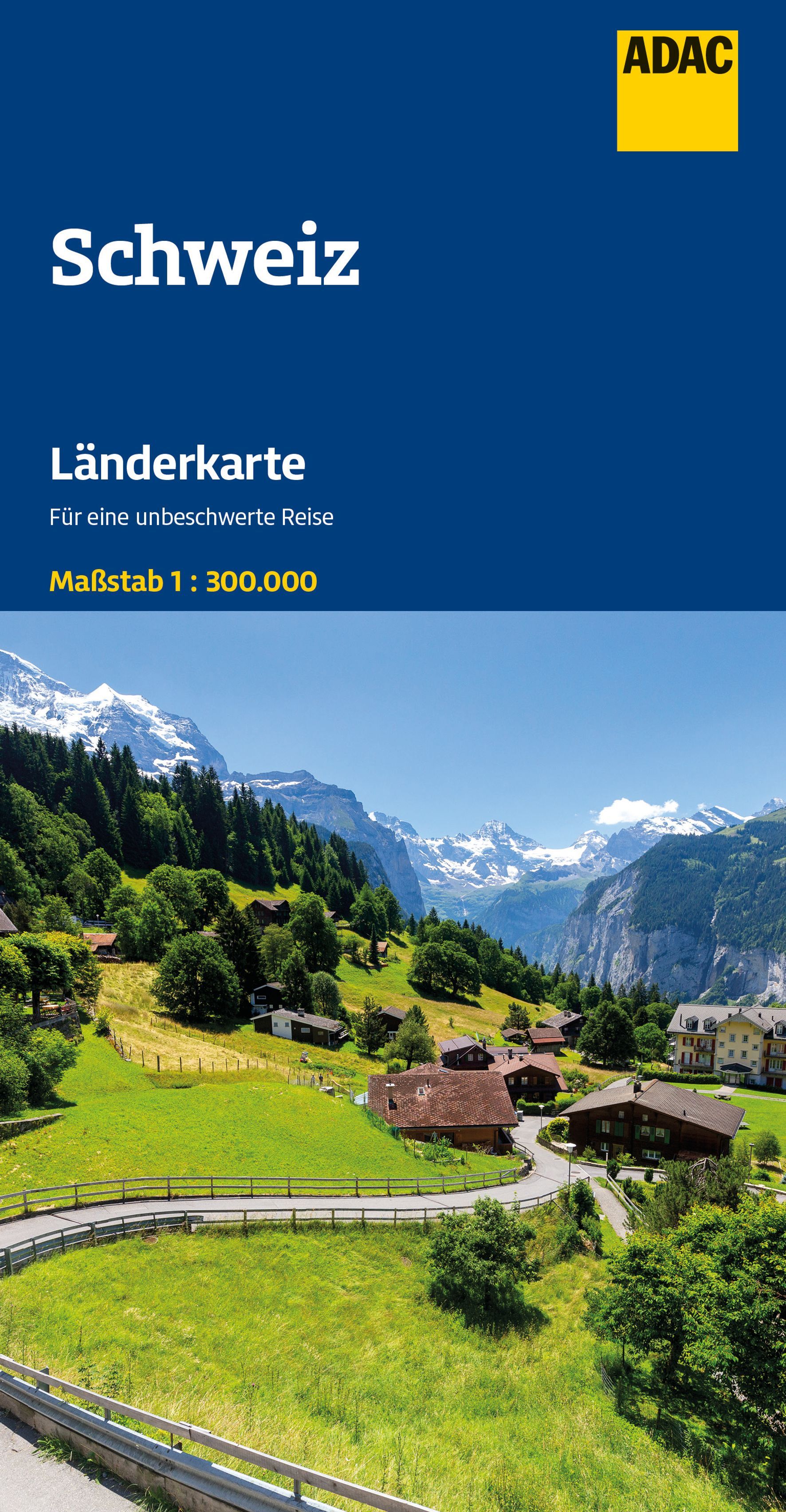 länderkarte, Schweiz, Alpenlandschaft, Berge, Dörfer
