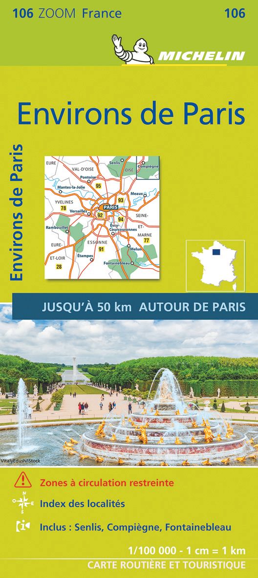 9782067249875 Cover Michelin Straßenkarte Paris und Umgebung