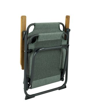 Faltstuhl, Klappstuhl, Sitzstuhl, Holzarmlehne, Grau