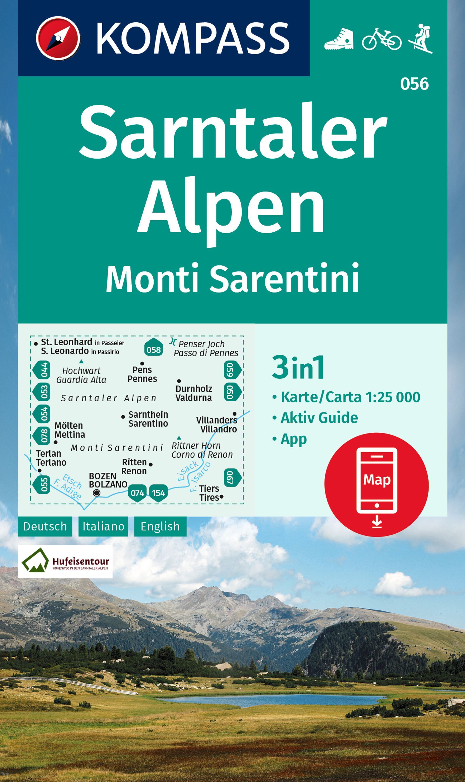 9783991214779 Cover, Karte Sarntaler Alpen
