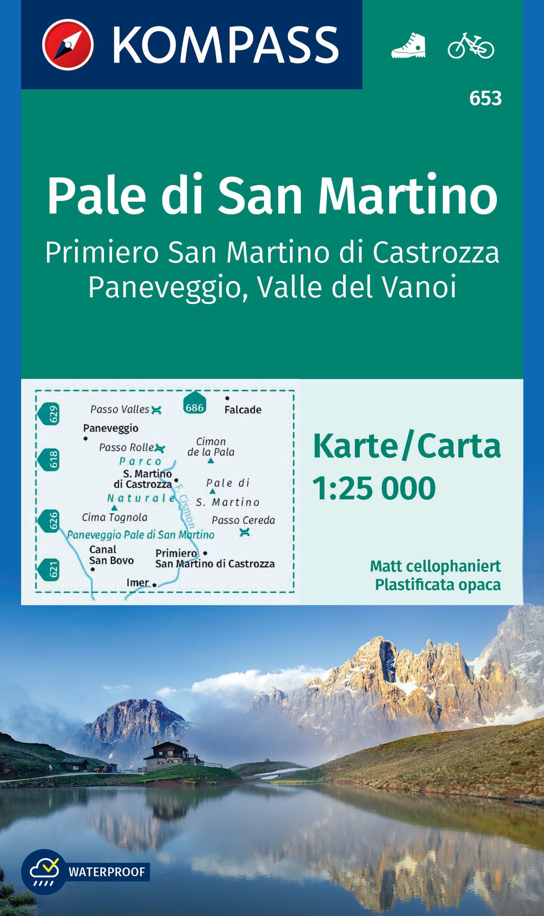 9783991540427 Cover Kompass Wanderkarte Pale di San Martino
