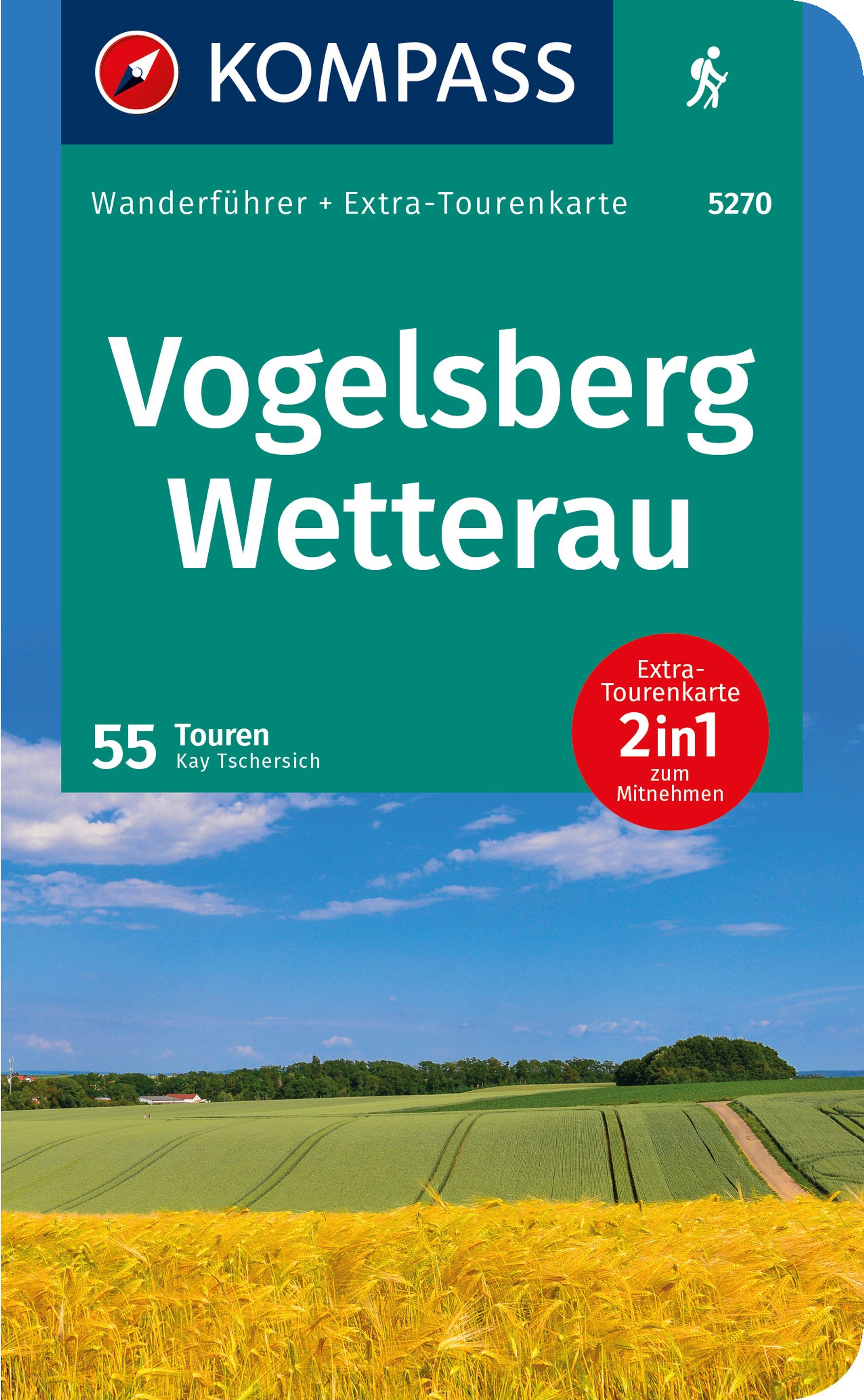 9783991218357 Cover Kompass Wanderkarte Vogelsberg Wetterau