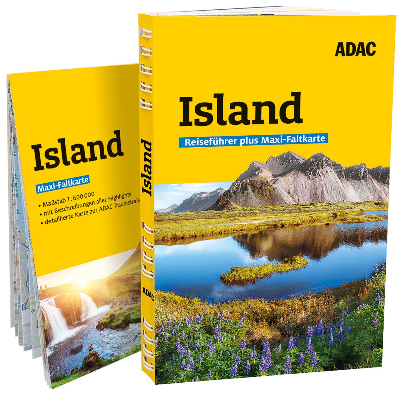 ADAC Reiseführer plus Island Werbung, Plakat, Buch, Veröffentlichung, Kräuter