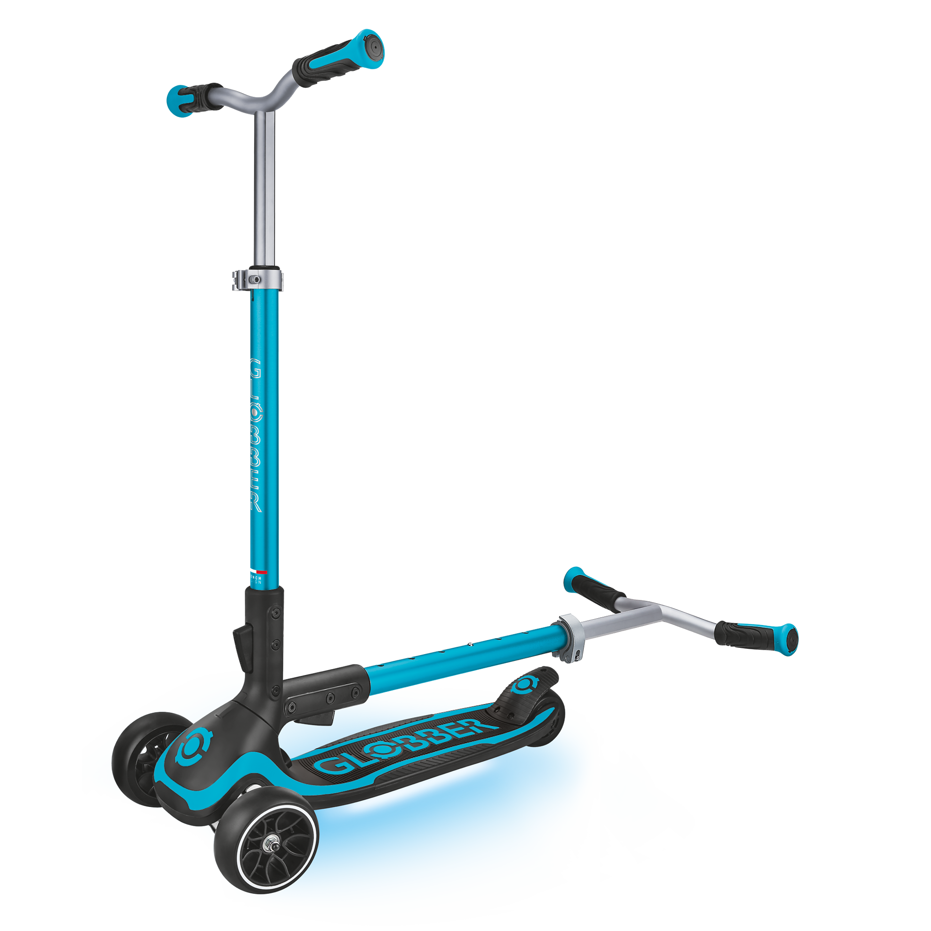 Transport, Fahrzeug, Kinderroller, Tretroller, Türkis, Rad