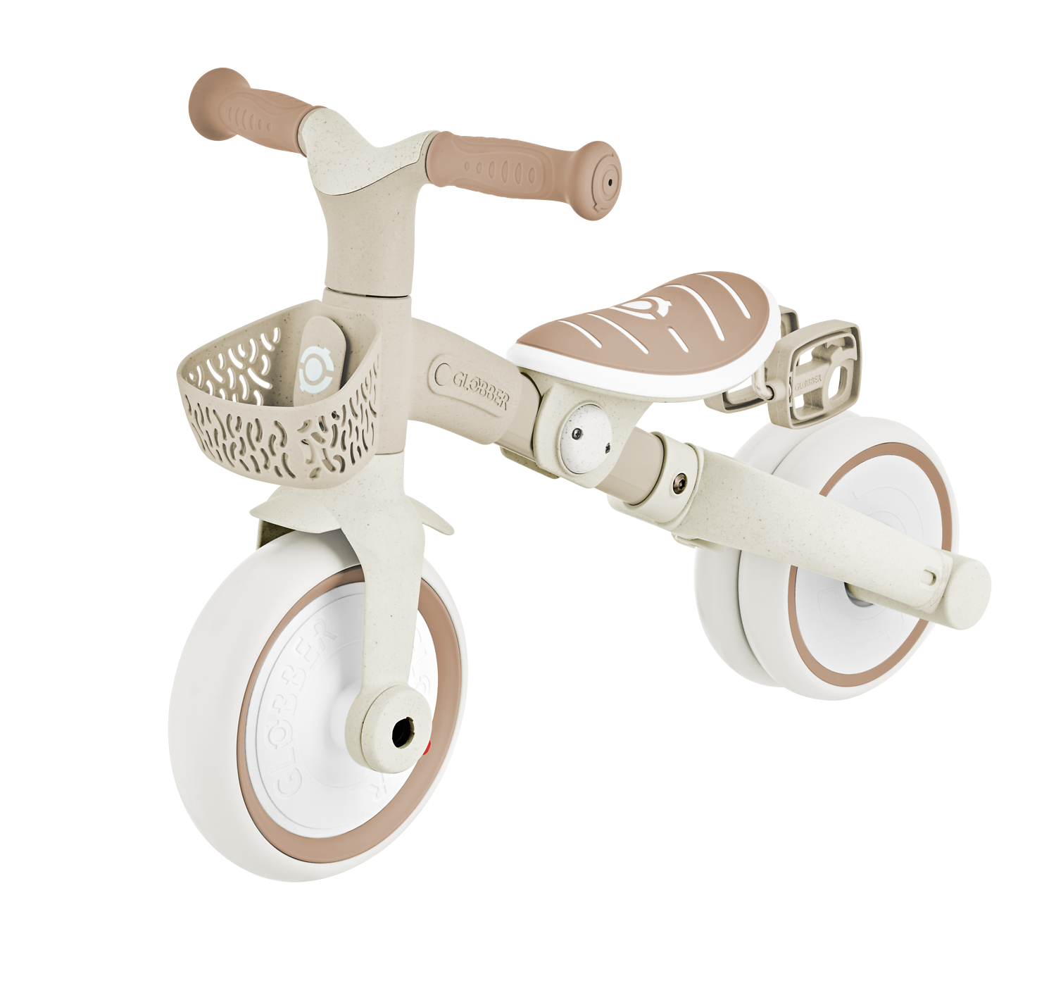Lauflernrad, Kinderfahrrad, Holzrad, Gummireifen, Bügelgriff
