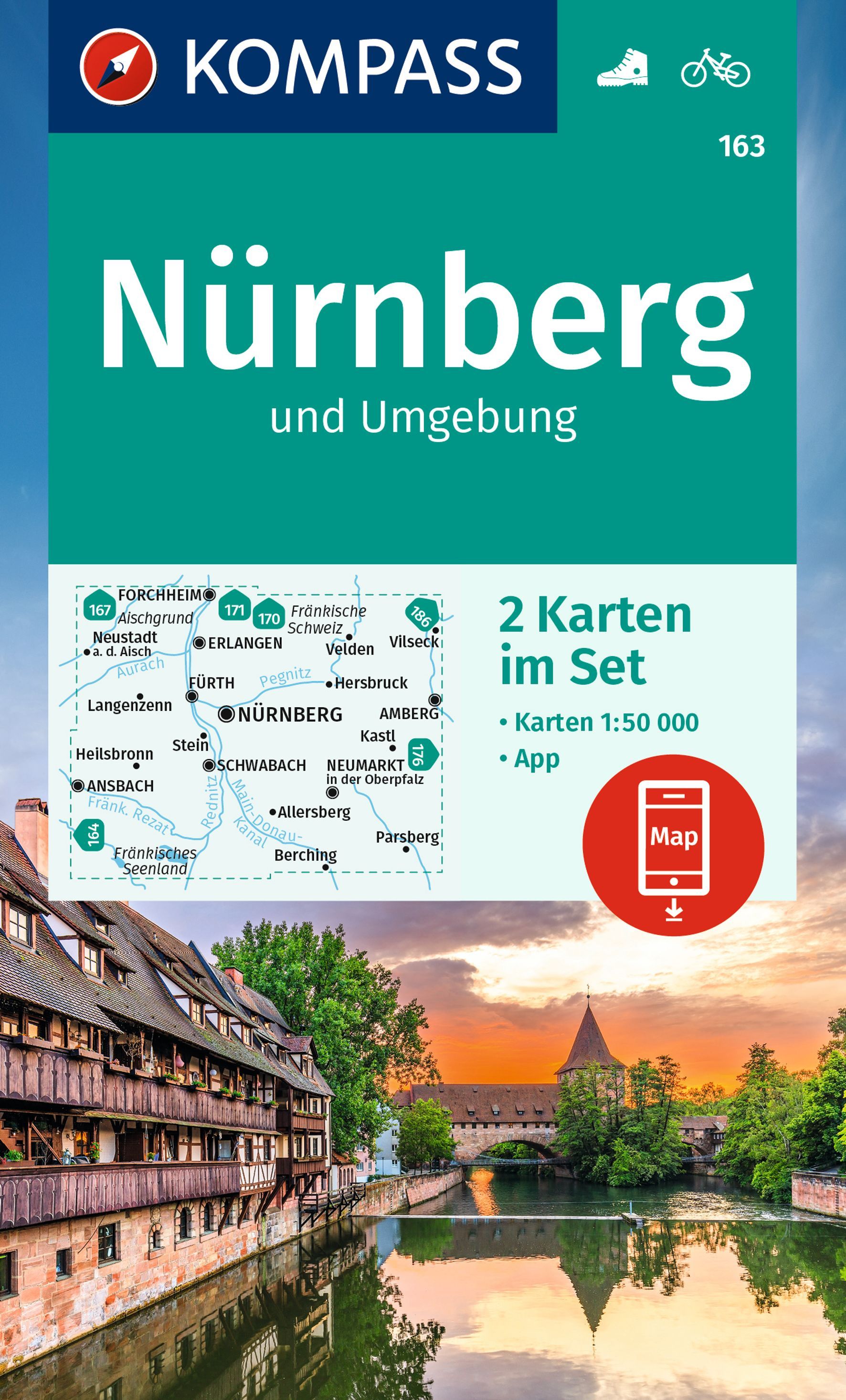 9783991217039 Cover Kompass Wanderkarte Nürnberg