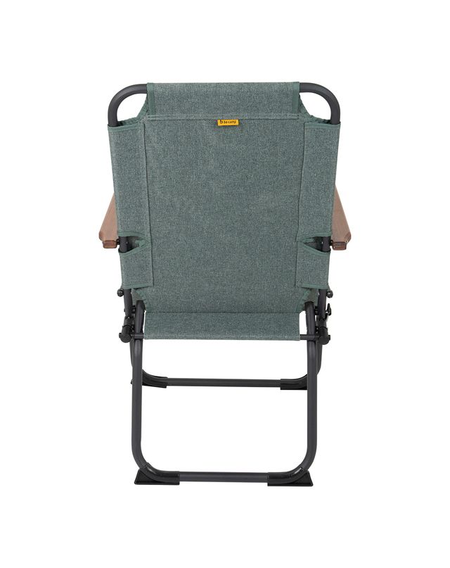 Campingstuhl, Klappstuhl, Holzarmlehnen, Stahlrahmen, Stoffbezug