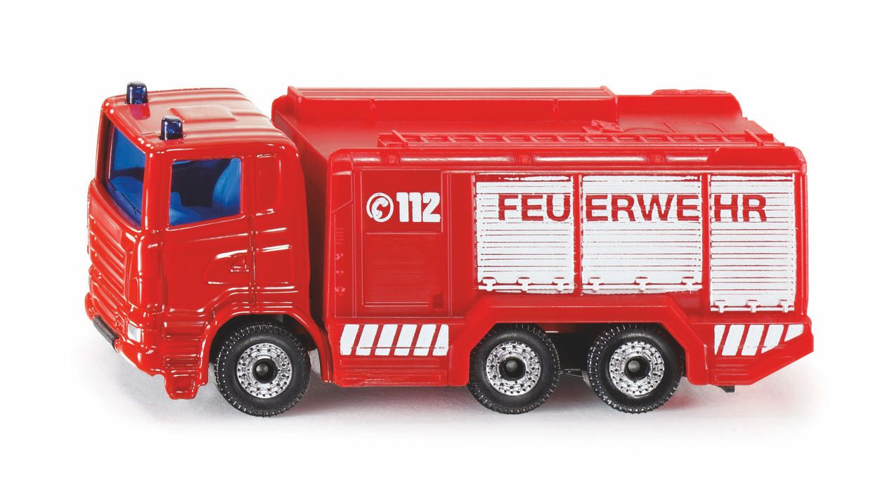Siku Tanklöschfahrzeug Feuerwehrauto, Rot, Spielzeug