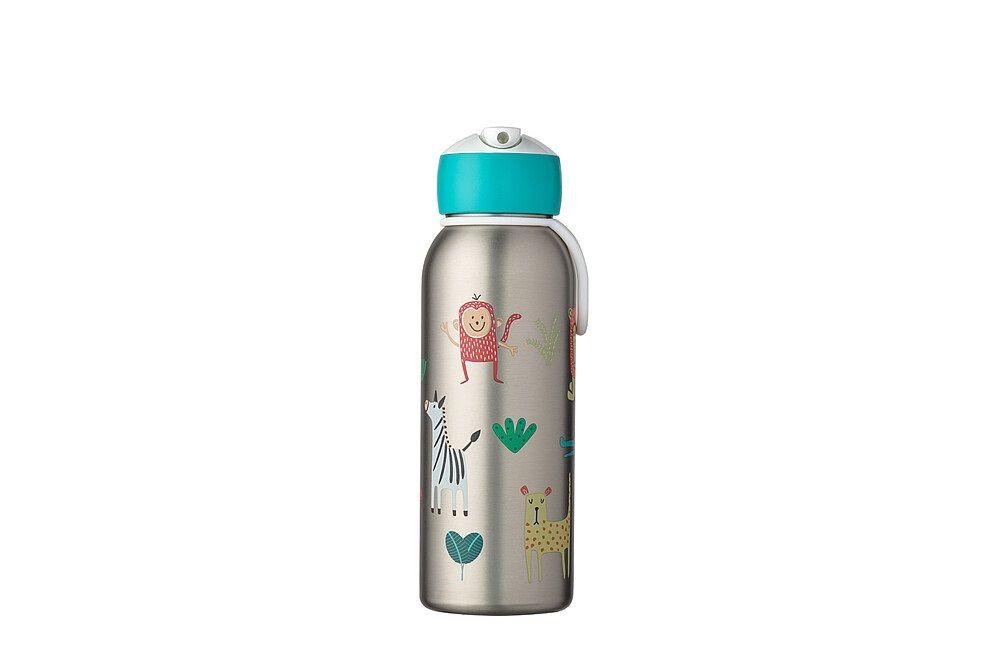 994411711 Mepal Kids Thermoflasche Flip up Campus. Metall mit Tierabbildung