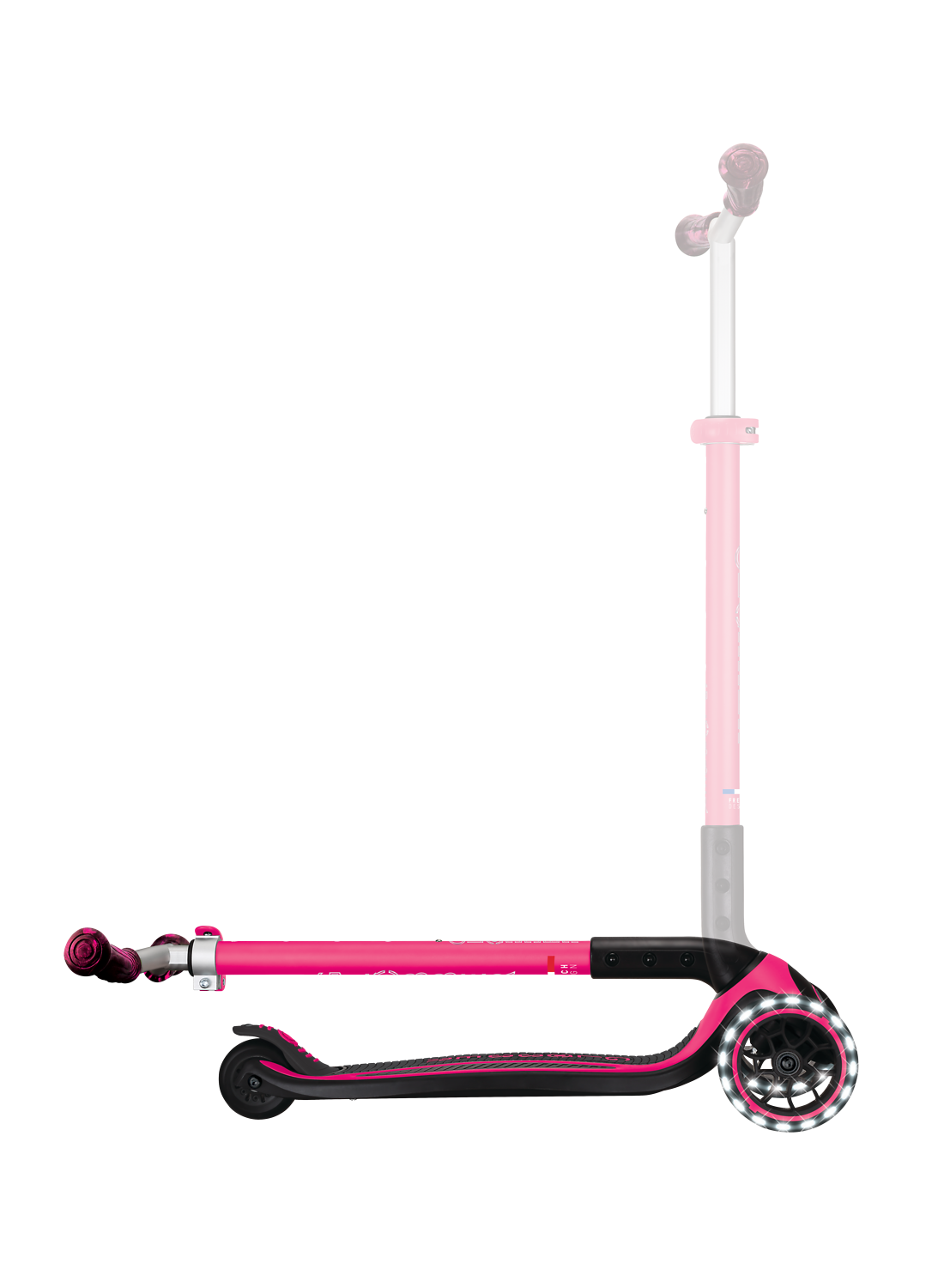Tretroller, Roller, Kinderroller, Pink, Led-Rolle