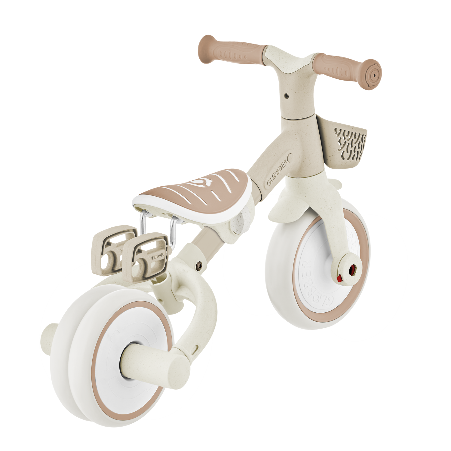 Kinderfahrrad, Laufrad, Holz/Kunststoff, Beige, Sattel