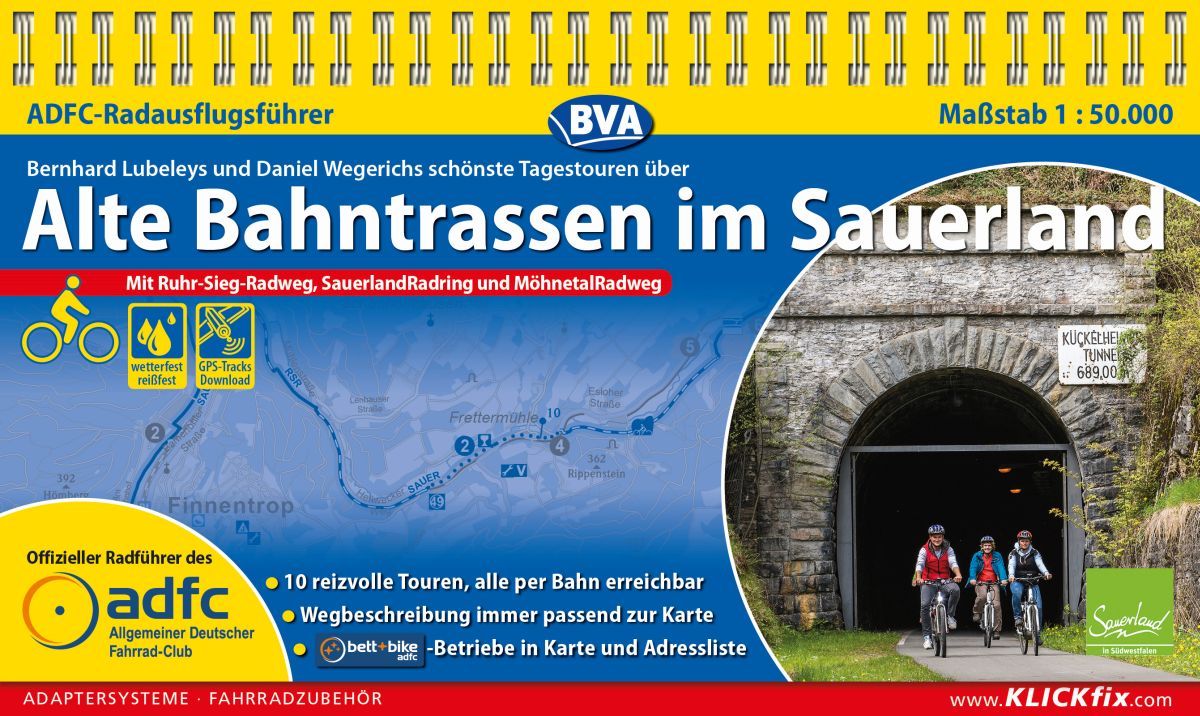 SP_BTSauerland_2021_Titel_1 Cover ADFC Radausflugsführer Alte Bahnstrasse im Sauerland