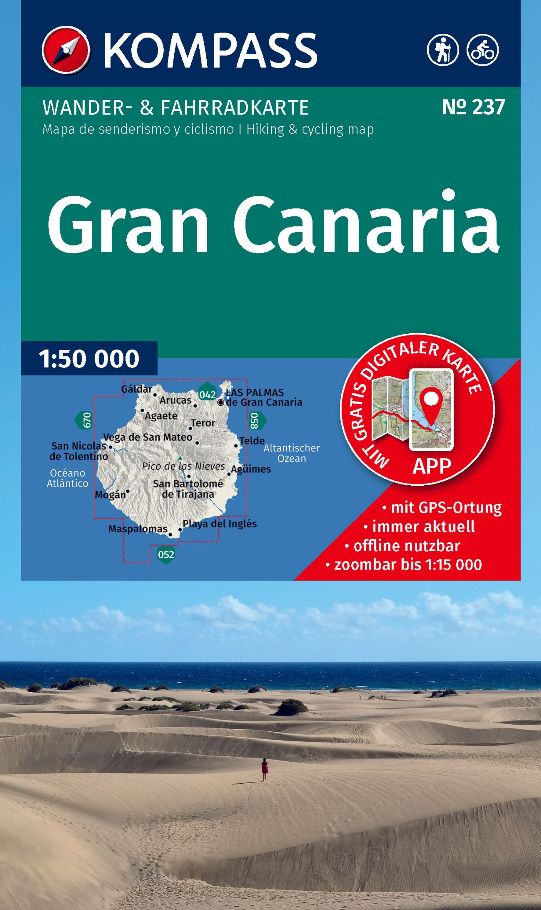 Wanderkarte, Gran Canaria, Karten, GPS-App, Reiseziel