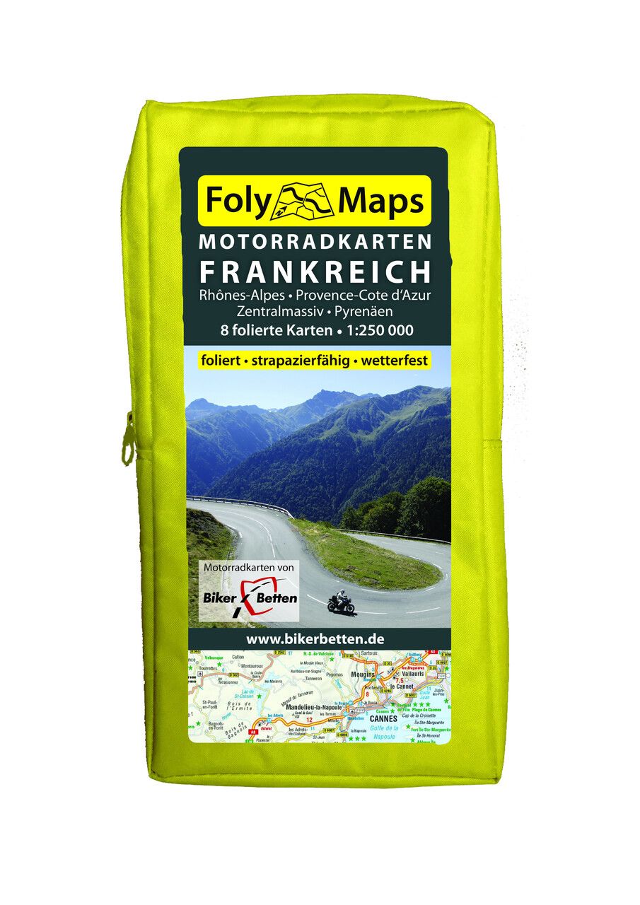 FolyMaps Motorradkarten Frankreich Süd 8 Blätter Motorrad, Transport, Fahrzeug