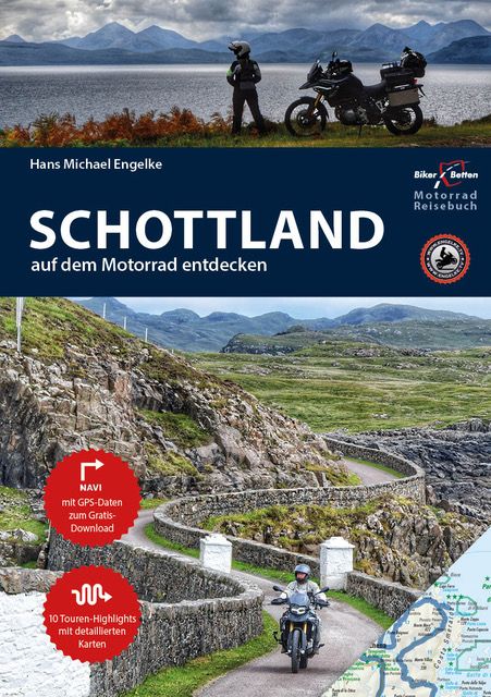 Motorrad Reiseführer Schottland Werbung, Motorrad, Person, Erwachsener, Mann