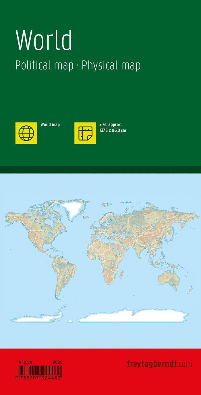 Weltkarte, politische Karte, physische Karte, Welt, Globus