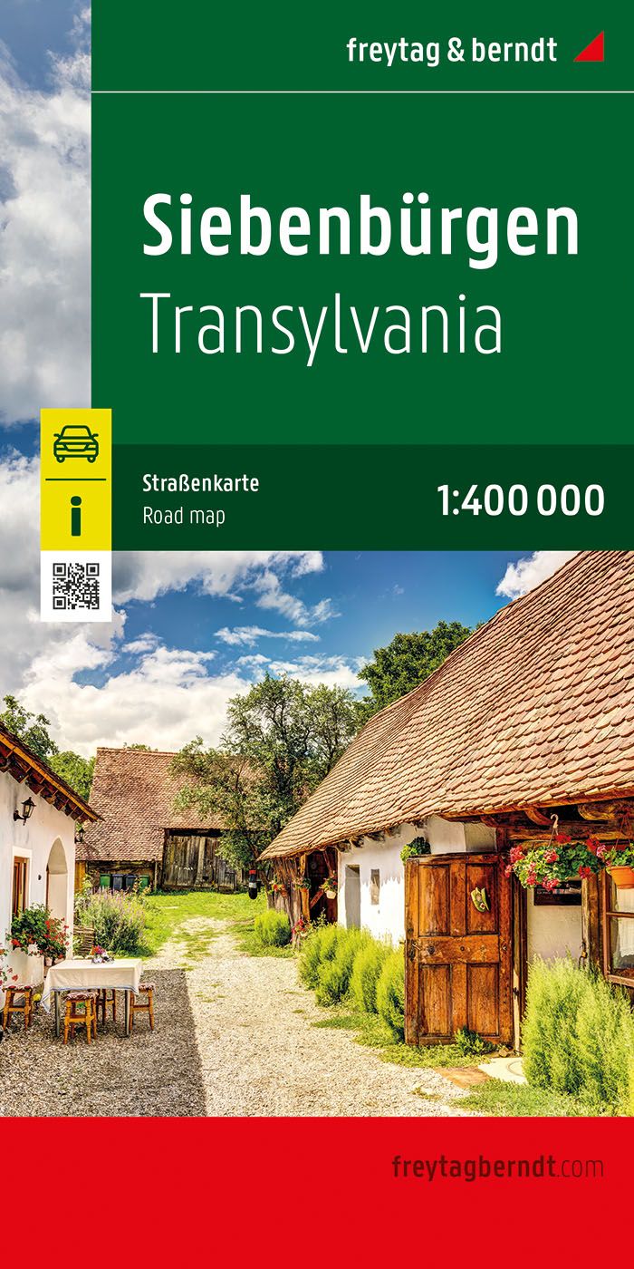 Siebenbürgen, Straßenkarte 1:400.000, f&b Werbung, Hotel, Urlaubsort, Plakat, Natur
