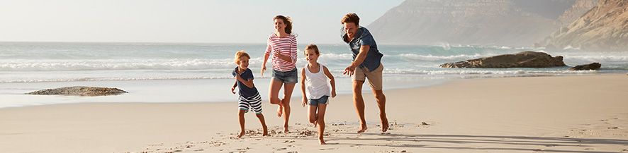 Personen, Strand, Familie, Meer