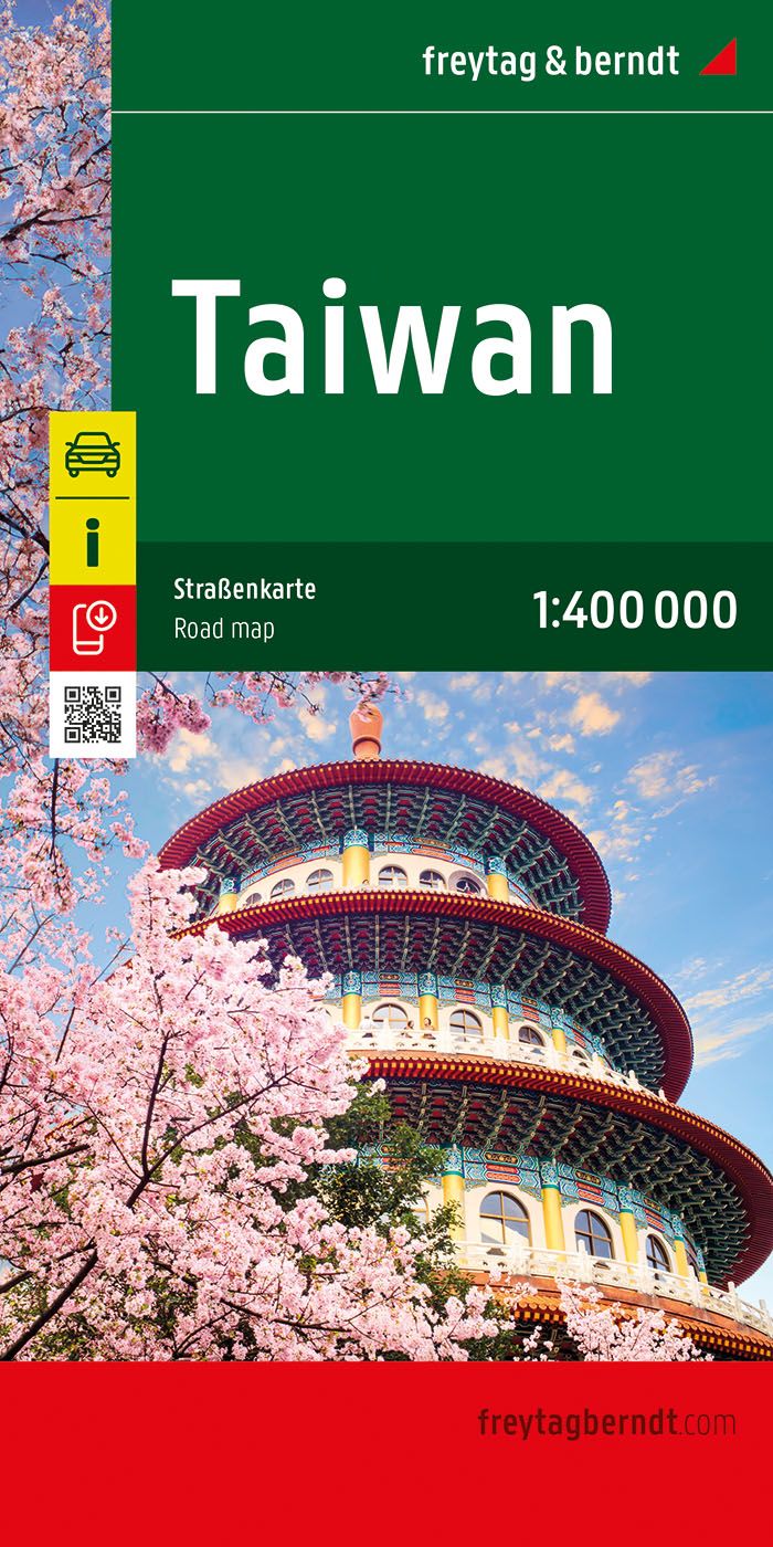 Taiwan, Straßenkarte 1:400.000, freytag&berndt Architektur, Gebäude, Werbung, Plakat, Blume