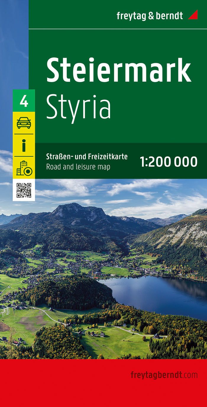 Steiermark, Straßen- und Freizeitkarte, f&b Natur, Draußen, Werbung, Plakat, Landschaft