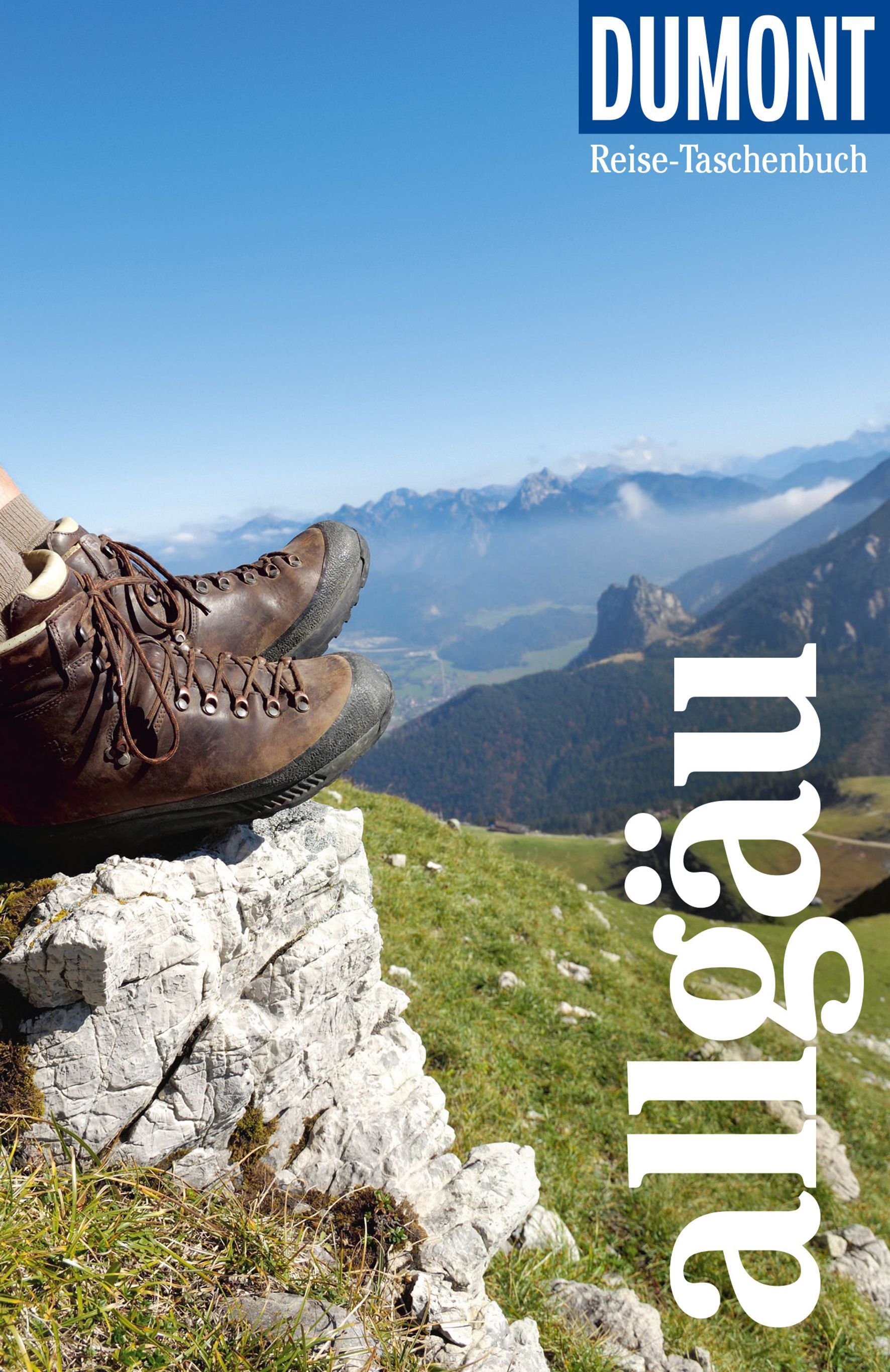 DUMONT Reise-Taschenbuch Reiseführer Allgäu Schuh, Sneaker, Rock, Gras, Gipfel