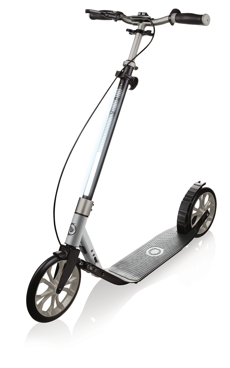 Tretroller, E-Scooter, Hinterrad groß, Griff+Lenker, Trittbrett