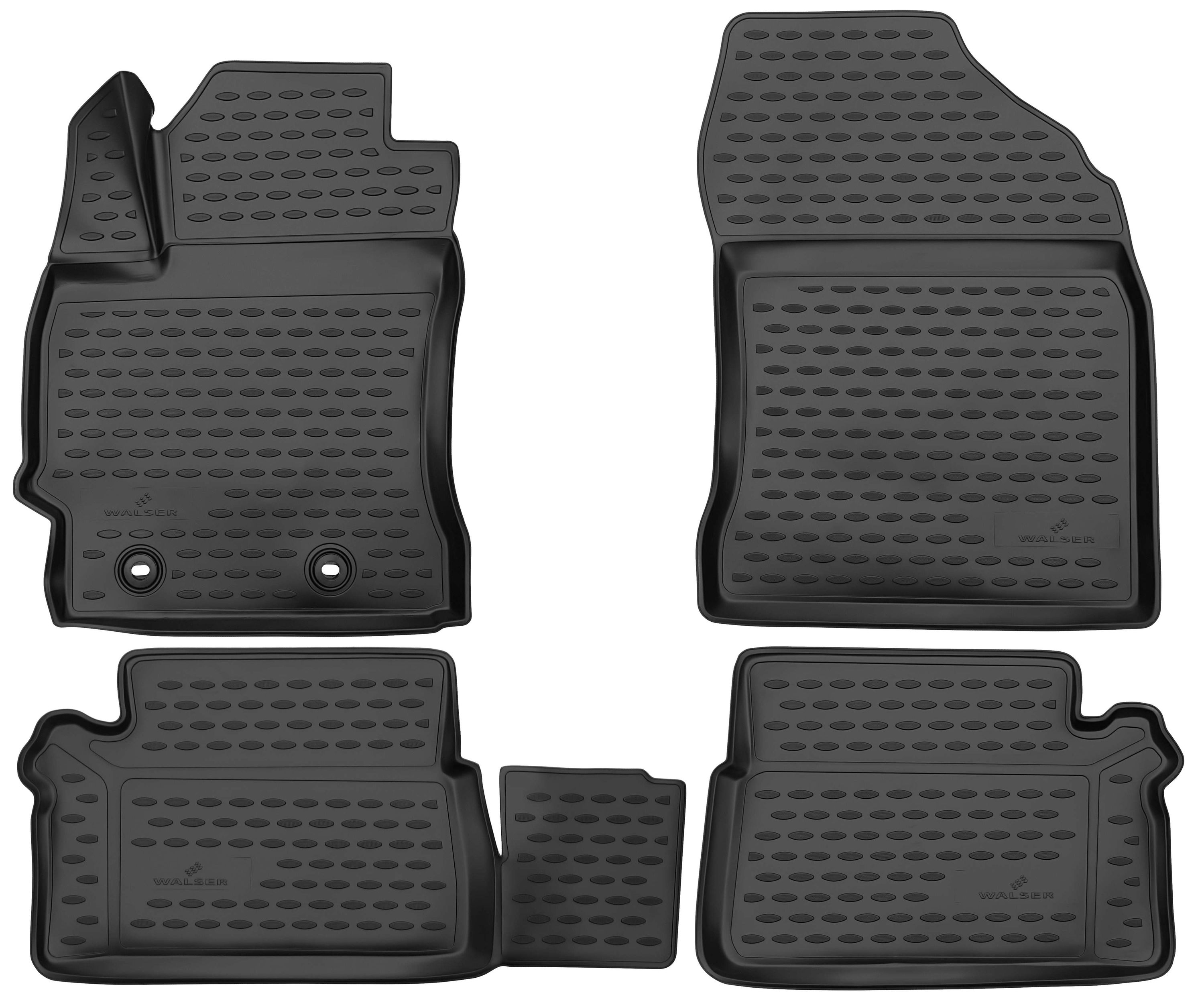 Fußmatte, Gummimatten XTR für Toyota Auris Schrägheck, schwarz