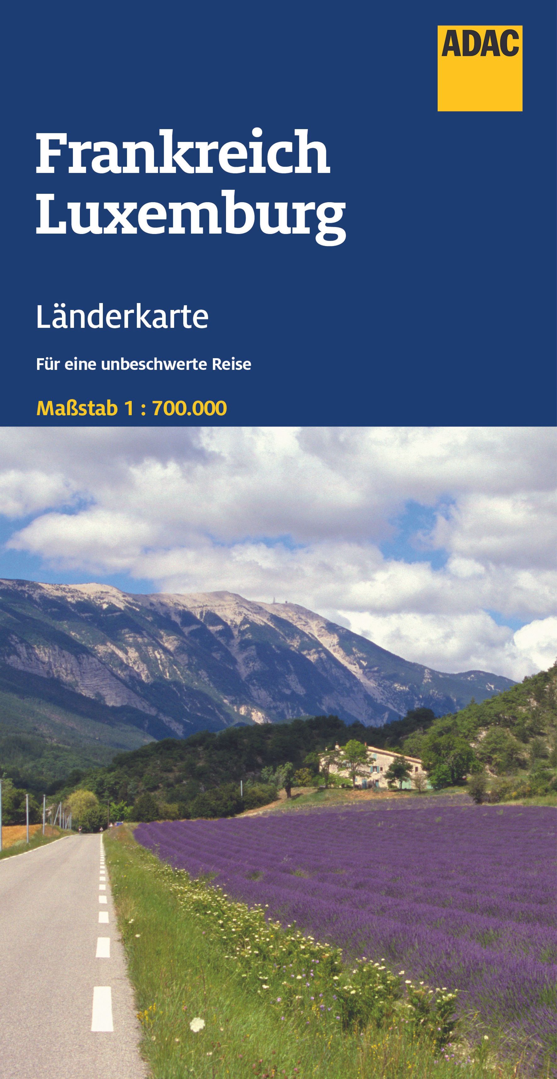 9783826423352 Cover ADAC Länderkarte Frankreich, Luxemburg