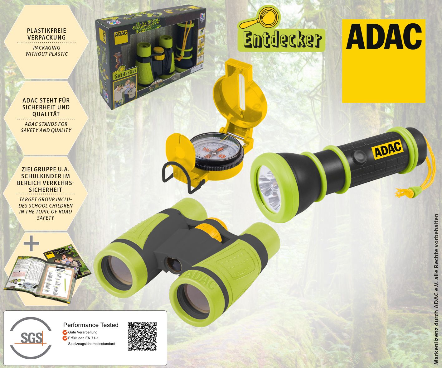 ADAC Entdecker-Set Lampe, Licht, Band, QR-Code
